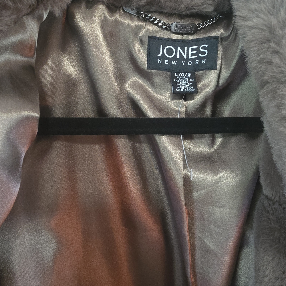 Women's Brown Faux Fur Coat - Picture 2 of 9